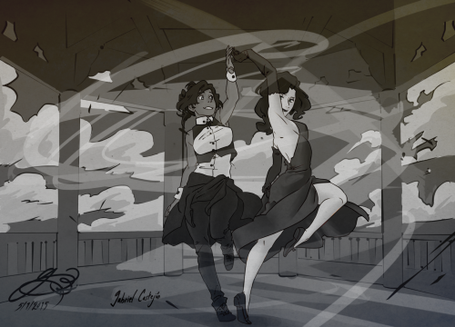 Sex artsypencil:  Asami and Korra Dancing BW pictures