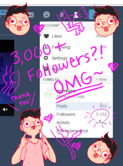 ponkuno:  Woah!!~~ THank you SOOOO much guys~~~Thanks for supporting me and following and all that good business. So Like I really want to celebrate and do something for yall~ And I have an idea~I want to do draw you guys~~ Just reblog this and add “I