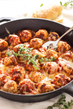 foodsforus:    Skillet Meatballs in Marinara Sauce  