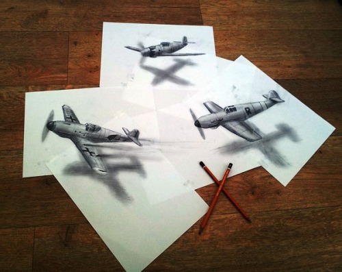 escapekit:  3D-Illusions  Dutch freelance artist Ramon Bruin is back with a new series of 3D pencil drawings 