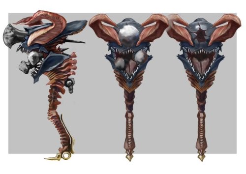 damnwyverngems: Monster Hunter Iceborne design weapon contest finalists.