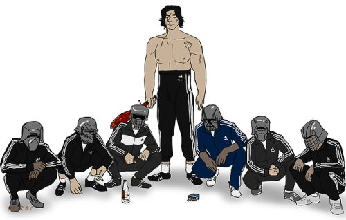 theboywhocan11: nacroy: Here they are… The Gopniks of Ren, or The Knights of Adidas…  They look l