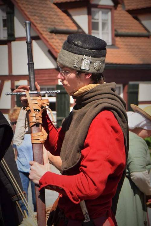 Me at a living Museum Day, Show the historical arms und matiral arts of the 15 century.