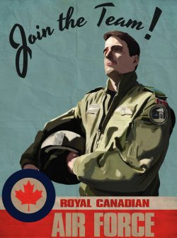 history-museum:  Made a modern version of a Royal Canadian Air Force poster. Feedback on how to improve it is welcomed 