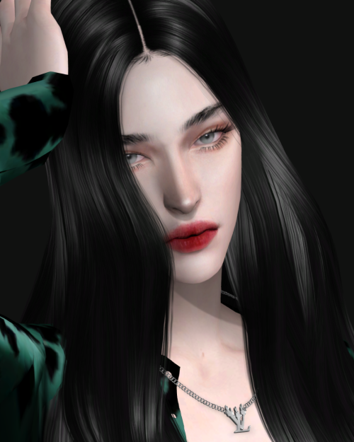 dlrhthesims:✧hair @leahlillithskin, eyebrows, eyeliner, presets @obscurus-simsnosemask, lips @ddar