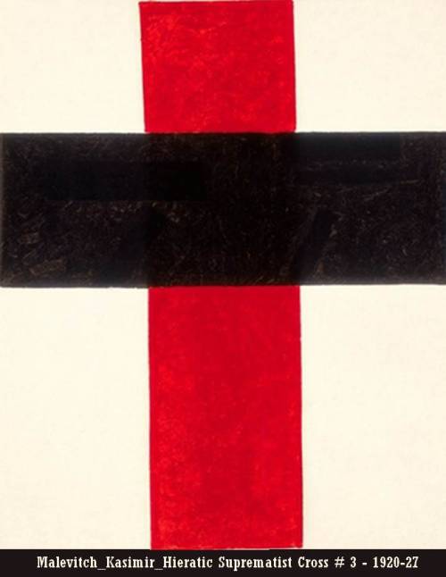 schlehmil-art: peterschlehmil: Kasimir Malevitch, Hieratic Suprematist Cross #3 (large cross in bl