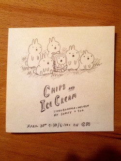 Chips and Ice Cream promo by writer/storyboard