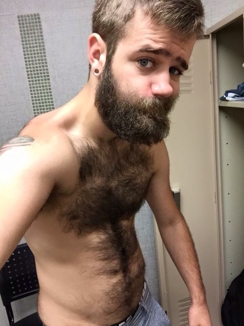 gymratskip:  “I bet Skippy a fucking that he couldn’t jack his jizz up my treasure trail, blazing it through the hair forest between my pecs.”“Well, he did it the hairy little ape, and even splashed it under my chin.”“That means I got the