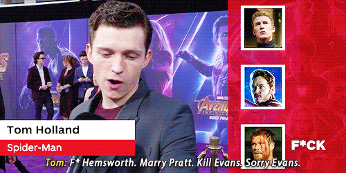makeugosplat: That Came out A Lil’ Too FastTom Holland answering the interviewer’s fuck,