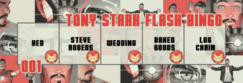 What’s this? Another bingo masterpost? For the Tony Stark November Flash Bingo Challenge? Oh shit!00