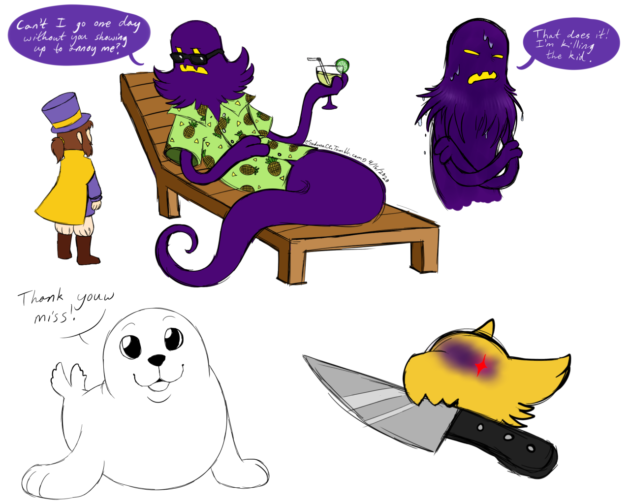 Saduna's Corner — some doodles for the Seal the Deal DLC (also I
