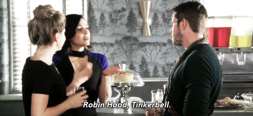 killijones:only on this show would we ever see the evil queen introducing robin hood to tinkerbell