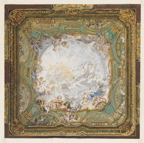 Juste Aurèle Meissonnier (French, born Italy; 1695–1750)The Chariot of Apollo (Ceiling Design for Co