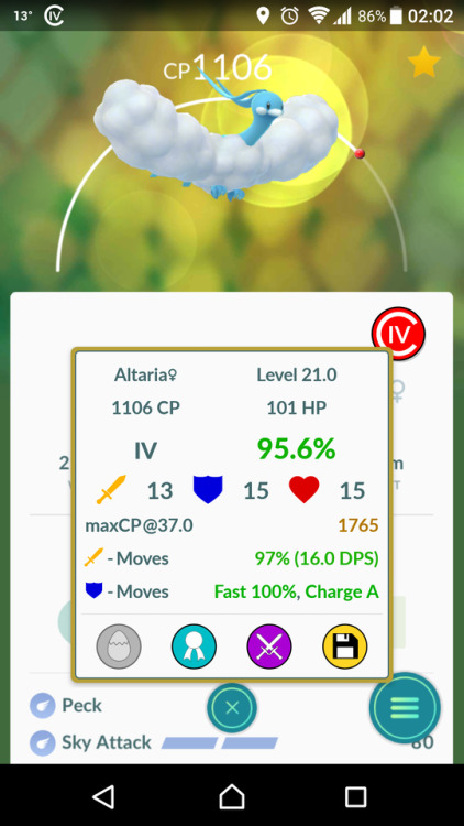 Please look at my beautiful lady whom I finally got enough candies to evolve today! Her name is Cose