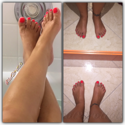 Gave myself a pedi &hellip;coral is color of the month. What&rsquo;s some of your favorite colors??