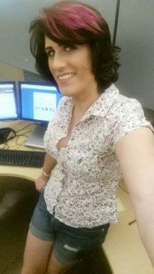 diaryofatransgenderwoman:  diaryofatransgenderwoman:  All cuted up for a work picnic! I love being female! Some days that hits me harder than others. Right now, I’m just sooo grateful that I finally get to be myself, to look like this, too love what