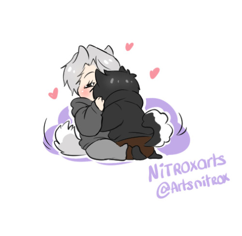 nitroxarts:How to comfort a sad puppy Yuuri ~ (♡ε ♡ʃƪ) 