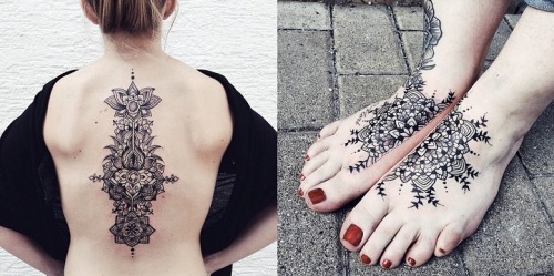did-you-kno:  mymodernmet:  Meticulously Elegant Tattoos Created with Thousands of Intricate Dots  Yes, please. 