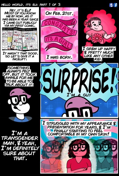 I came out a whole year ago today, via my first-ever comic (it was really bad) which you can check o