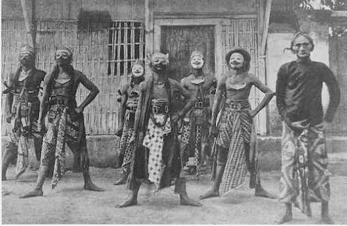 Wayang Topeng dancers, Indonesia