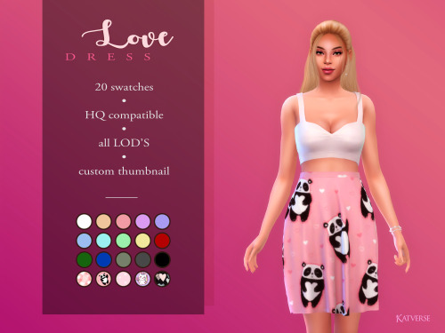 Love DressMy very first clothing CC is hereThis dress is perfect for Valentine’s day. I hope you enj