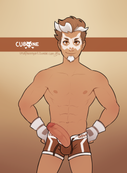 unafkennyart:  CUBONE & EMBOAR | GIJINKA