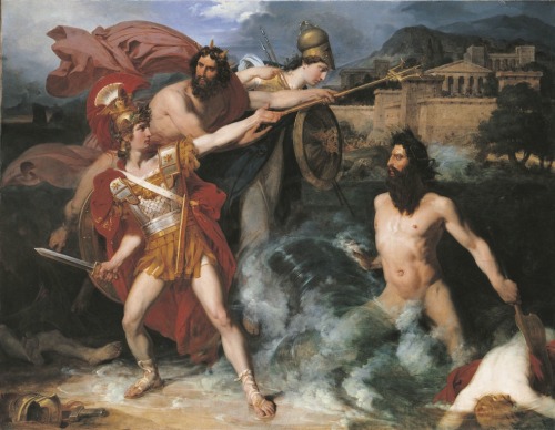 thisblueboy:  Frederic Henri Schopin (French, 1804-1880), Achilles pursued by the river god Xanthos, 1831 