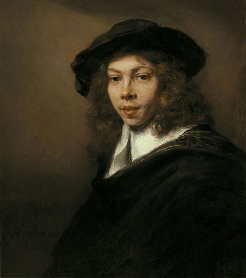 Rembrandt, Harmenszoon van Rijn. Young Man in a Black Beret. 1666.Harry in a Black Beret. 2015.