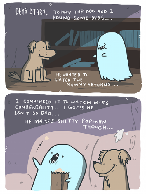 fuckyeahcomicsbaby:  A Ghost’s Best Friend(Original Black/White Comic)