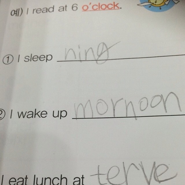 linguisticsyall:
“The test from a Korean student learning English. Me too, buddy.
”