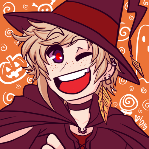 destiny-islanders:It’s almost October, which means it’s time for my favorite boys to get spooky! :D :D :D Prompto’s up first. Will get around to the other boys soon!