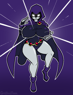 gastrictankafterhours: Commission for @official-shitlord of Raven from Teen Titans with some implied breast expansion. Commission Info  &ldquo;