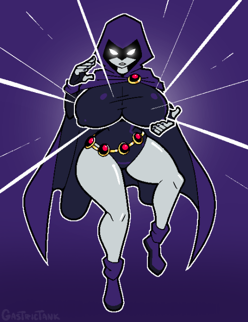 gastrictankafterhours: Commission for @official-shitlord of Raven from Teen Titans with some implied breast expansion. Commission Info  “