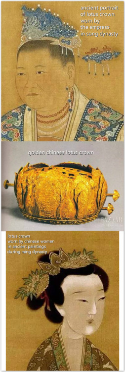 phoenix crown/feng-guan凤冠 of empresses in song dynasty from their ancient portraits.