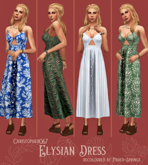 faded-springs:christopher067 elysian dresshey friends, decided to finally recolour this gorgeous dre