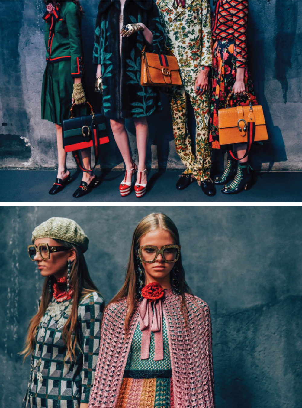 visualjunkee:GUCCI SPRING / SUMMER 2016 - backstage - photography: ©Tommy Ton