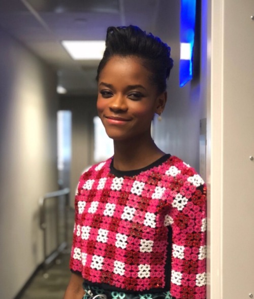 insanityofdanyi:Letitia Wright backstage at Live with Kelly and Ryan