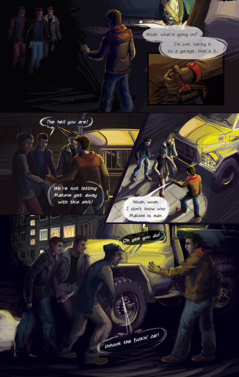 Latest page for my comic, Ikon. I’m a-waitin’ to release this particular page until the morning, sin