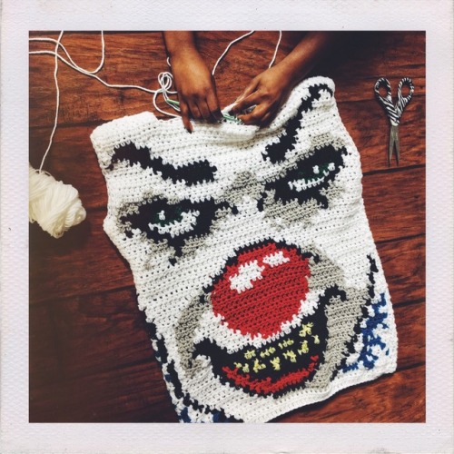 Created this handmade crochet tunic top of everyone’s favorite clown, Pennywise from the classic fil