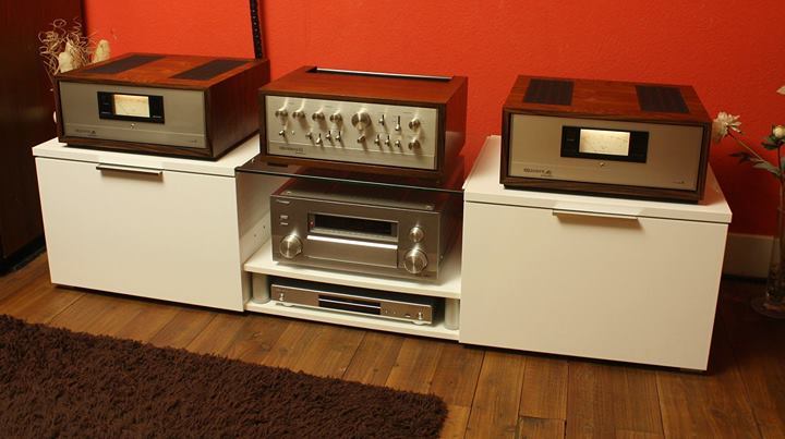 PIONEER EXCLUSIVE SETUP 2 x M-6 Power Amp, C-3 Pre Amp, 2401 SpeakersPic by: Siamac