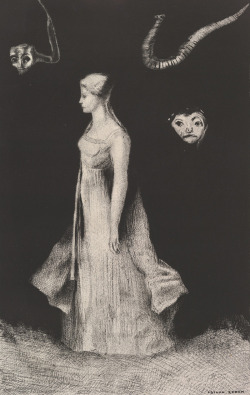 the-cinder-fields:  Odilon Redon, The Haunting, c.1893–94 