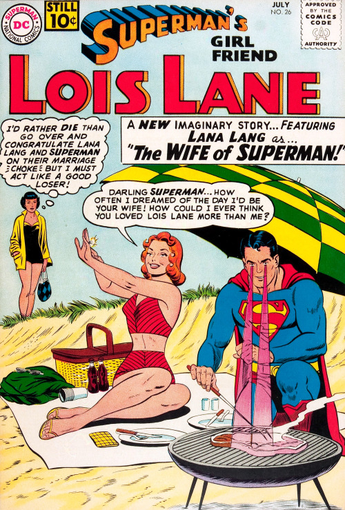 gameraboy:  Reason 1,004,103 to love Batman: The Brave and the Bold - in “Battle of the Super-Heroes!” they went back and animated some of the crazy Superman’s Girlfriend Lois Lane covers, like this Curt Swan beauty!