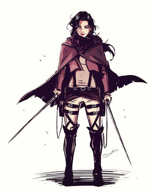 samanthadoodles:Attack on Titan / Legend of Korra AU I’ve been obsessed with Attack on Titan s