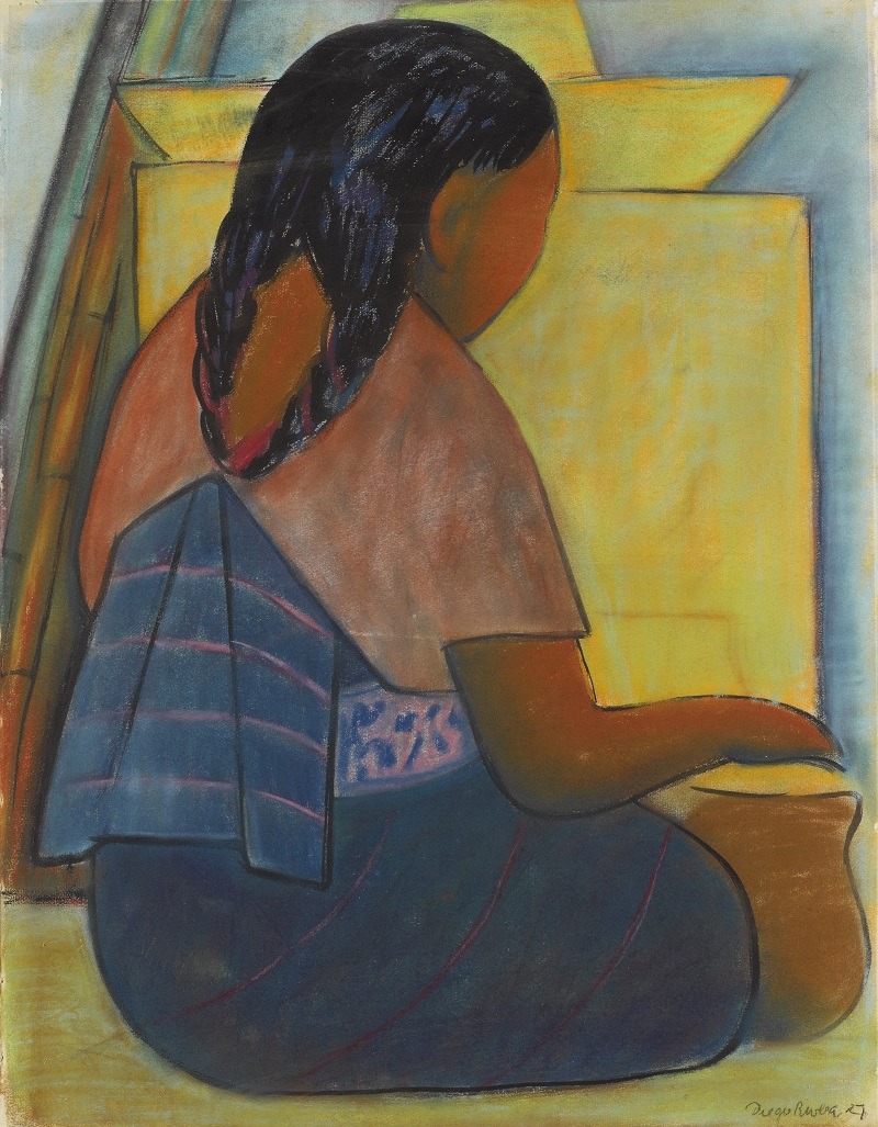 Ago Art Of The Day — “woman Grinding Corn” By Diego Rivera Who Wanted