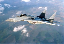 enrique262:One weary-looking MiG-29A of the Luftwaffe, inherited from the East German’s Luftstreitkräfte der Nationalen Volksarmee, and sold to Poland at the beginning of the new millennium.
