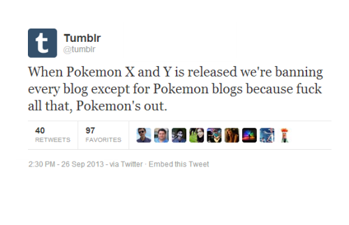 froakieappreciationblog: Tumblr’s shocking announcement from earlier today has pleased Pokemon