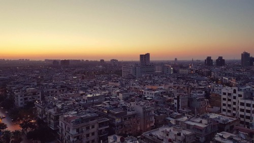 sunrise in Damascus, Syria  (x)