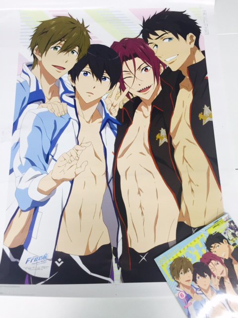Makoto, Haru, Rin and Sousuke on the cover of this month’s PASH!source