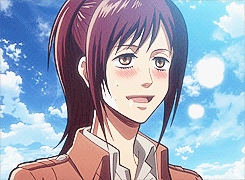 snkgifs:   (≧∇≦)  SnK Alphabet:↳  B for Blush  