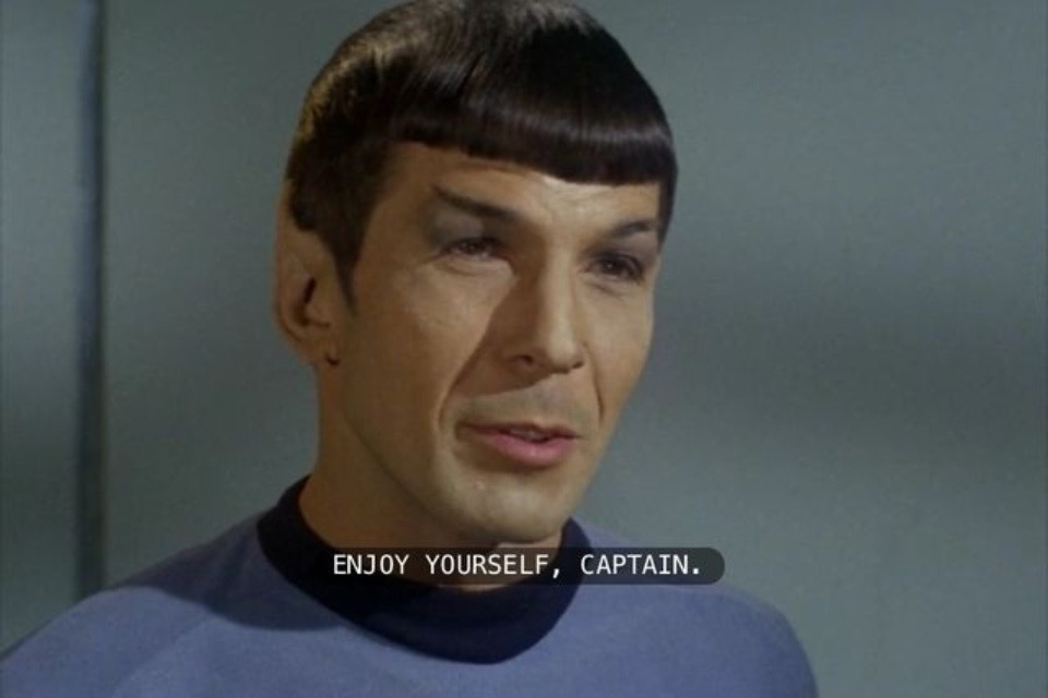 gunrunnersarsenal:  weirdtrek:  You bitch.  fukkin’ vulcanette…  Spock ftw. X3